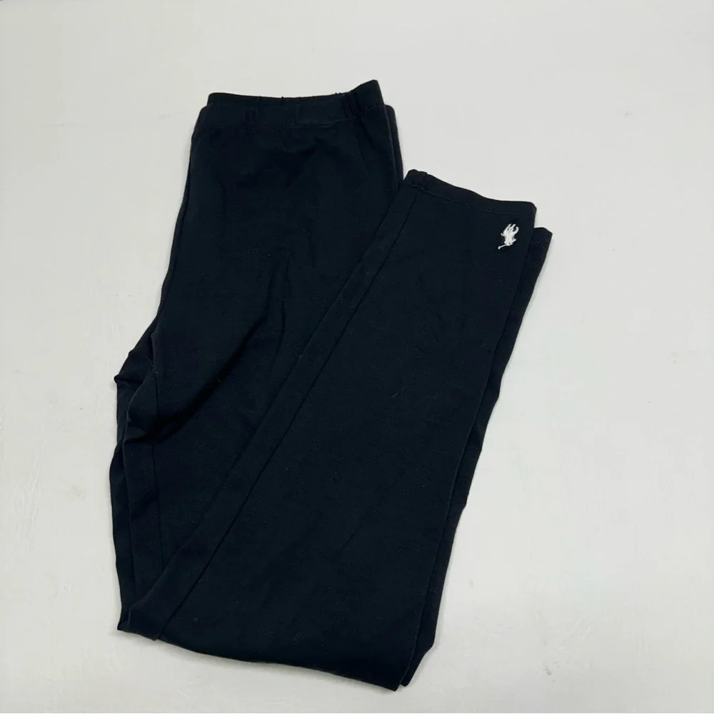 Polo Ralph Lauren girls Black Leggings with Logo Sz xl (16) NWT